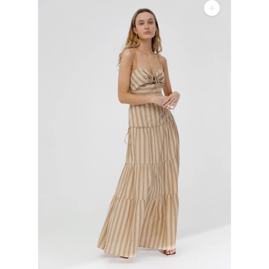 Nwt Significant Other Jordan Striped Maxi Dress Size 4 $335